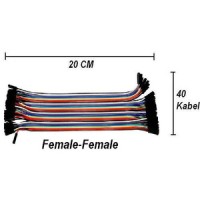 Female to Female dupont cable jumper / Kabel Breadboard 20 cm - 40pcs