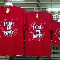 Jual baju kaos keluarga couple anak mama papa i love my family Murah