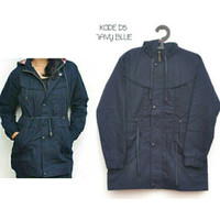 jaket murah Jaket Parka Cewek/Wanita Premium Simple Kanvas Baby (Navy)