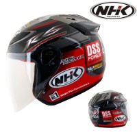 Helm NHK R6 Half Face R 6 Black Red DSS