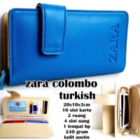 DOMPET WANITA MURAH GROSIR HPO ZARA COLOMBO BIRU KW SUPER
