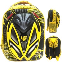 Jual Tas Ransel Sekolah Anak SD Transformer Bumbleebee Hard Cover 3D Timbul Murah