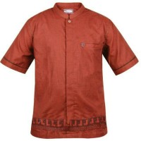 Baju Koko / Baju Muslim / Baju Muslim Pria / Warna Merah Bata
