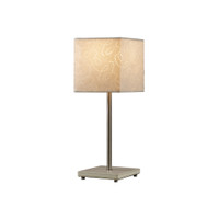 Lampu Meja Table Lamp White Pattern Fabric Shade 3+DL-PD1173-WH-VG