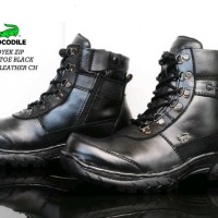 SEPATU MURAH CROCODILE SAFETY BOOTS PROYEK ZIP KULIT