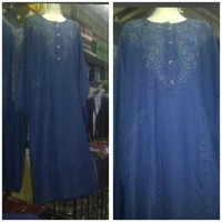 gamis jeans 5L bordir cantik