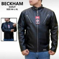 Jual JAKET BECKHAM SEMI KULIT PRIA GROSIR MURAH BANDUNG Murah