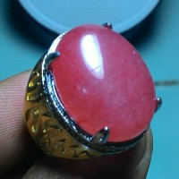 CINCIN BATU AKIK GIOK MERAH CRYSTAL