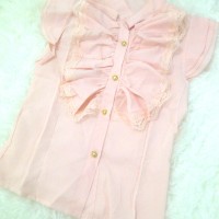 Jual Bangkok Chiffon Blouse - Softy Peach BKK Murah