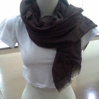 Jual pashmina scarf ombre murah coklat tua Murah