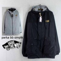 jaket parka distro vans / parka bolak-balik simple