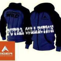 BAJU JAKET ZIPPER HOODIE EIGER WILD BIRU/HITAM TERBARU