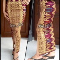 Rok span/kamen jadi motif songket