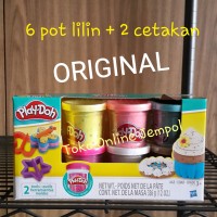 Jual 6 Lilin+2 Cetakan Confetti Compound Collection Playdoh Original Hasbro Murah