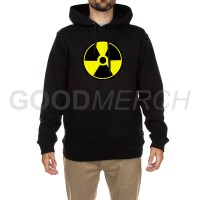 Hoodie Radio Active Warning Symbol - Hitam