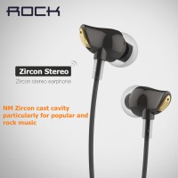 Jual Rock Zircon HD Stereo Earphone with Microphone wired in-Ear Headphone Murah