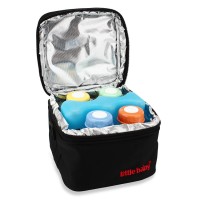 Little Baby cooler bag Tas Penyimpanan Asi Bayi FREE 4 BOTOL+ICE GEL