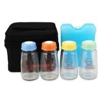 Tas Penyimpanan ASI Bayi cooler bag Little Baby FREE 4 BOTOL + ICE BAG