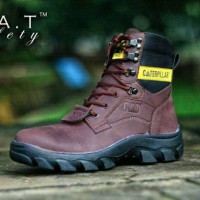 sepatu Caterpillar safety boot coklat termurah 01
