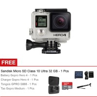 GoPro Hero 4 Silver Edition + Gratis Sandisk Micro SD - 32GB + Tongsis