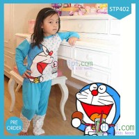 Baju Tidur Anak Setelan Doraemon Happy Terlaris