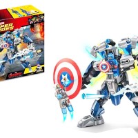 MAINAN ANAK BLOCK LEGO - BLOCK SUPER HEROES CAPTAIN AMERICA - 90009A