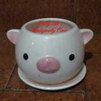 Jual POT PORCELAIN TANAMAN HIAS KAKTUS MINI BONSAI BUNGA BABI PIGGY PIG Murah
