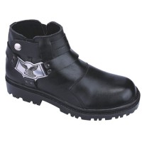 Jual Sepatu Semi Boot Safety Pria Bahan Kulit + Teel Toe Cap Murah