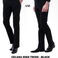 Jual Celana Kerja Formal Pria Slim Fit - Hitam / Dark Black Murah
