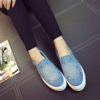 Flat Shoes Blue Denim GF / sepatu murah