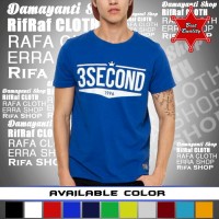 Kaos Distro murah 3SECOND /Tshirt murah/baju