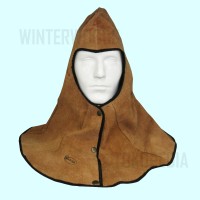 Brown Leather Welding Hood (Topi Las Kulit Coklat)