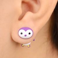 Jual anting penguin pinguin lucu handmade clay Murah