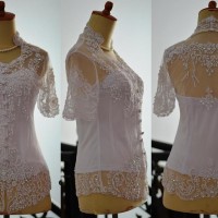 Jual Kebaya Lengan Pendek pesta wisuda model terbaru brokat tile payet Murah