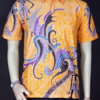 Jual {Model Batik} Kemeja Batik Modern Pria Motif Wayang|| Baju Batik 3568 Murah