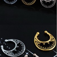 BP0038 - fake septum piercing / anting jepit hidung (tanpa tindik)