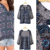 Baju Wanita Corak Batik/Etnik/Aztec