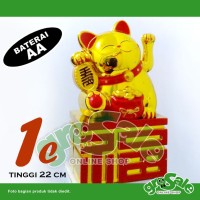 Jual Kucing Hoki 1C-Maneki Neko-Lucky Cat-Keberuntungan-Gold Murah