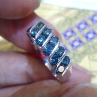 Cincin Wanita Berlian Biru 0260 Blue Diamond
