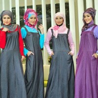 Baju Gamis bahan kaos merk Ukhti U130