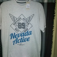 Kaos Cowok Keren Merk Nevada 100% original di jamin