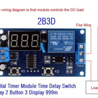 Jual Digital Timer Module (2B3D) Time Delay Switch Relay 2 Button 3 Display Murah