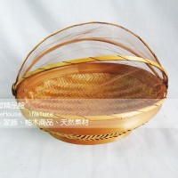 Keranjang bambu bamboo plate Bamboo Fruit basket, baasket - M