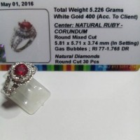 Cincin Emas Berlian Eropa dan Ruby