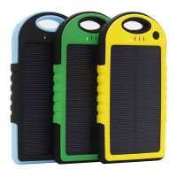 Jual Solar Waterproof Power Bank 5000mAh - Baterai Cadangan Murah