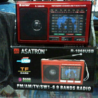 Jual Radio Asatron R 1068 USB 9 bands+Lampu emergency Murah