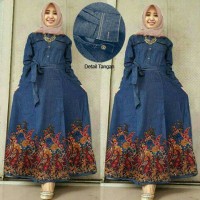 hijab premium corak bhn jeans busui fit L+ ld100cm