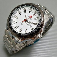 Jam Tangan Swiss Army Tachymeter SilverWhite