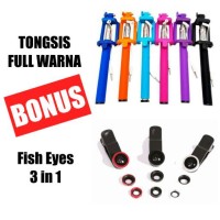 Jual TONGSIS KABEL LIPAT PANJANG FULL WARNA + SUPERWIDE FISHEYES LENSA Murah