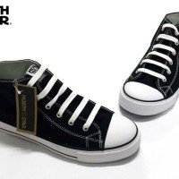 North Star 6031/2 - Sepatu Kets Tali Unisex - Tinggi/Pendek - Hitam